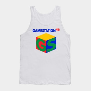 GameStation 46 Parody Video Game System 90's 2000's Knock Off Brand Logo Parody Tank Top